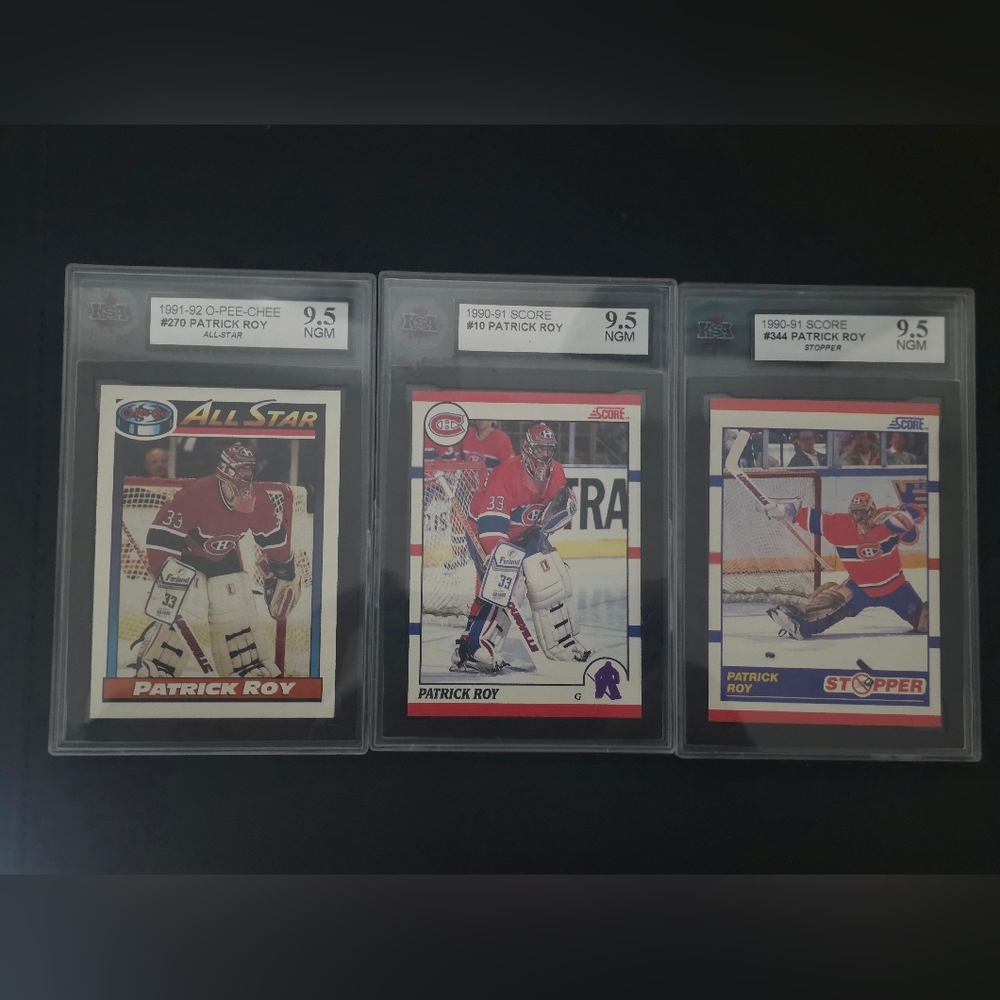Patrick Roy Graded Hockey Cards Set